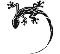 easydruck24de Adesivo Gecko Nero 11,5x10 cm - kfz555