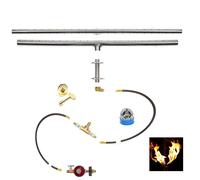 Easyfirepits Pre-plumbed Gas Fuoco Fossa Kit & Durata Warr 316 Inox Bruciatore
