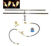 Comodo Fai da Te Completo Basic LP Gas Fuoco Fossa Kit & Durata Warr 316 Inox