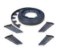 EasyFlex No-Dig - Bordo per paesaggio con punte di ancoraggio bonus, 3,8 cm, alto rettilineo in plastica, kit da 40 piedi, nero