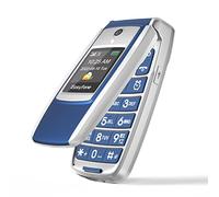 Easyfone T300 4G Telefono Cellulare a conchiglia per Anziani con Tasti Grandi, Funzione SOS, Compatibile con Apparecchi Acustici, Chiamata Rapida, 1500mAh Batteria e Base di ricarica (Blu)
