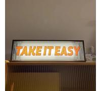 EasyFrog RGB LED Neon Lightbox con controllo remoto e APP Segno di avviso del timer di musica dimmabile per il cinema Biblioteche Caffè Home Company Desk Wall Decor Alimentato da USB