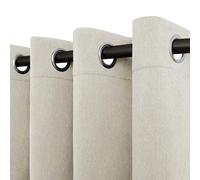 EasyGoing Lussuosa tenda oscurante doppia in lino lunghezza 200 cm con occhielli per finestra per camera da letto soggiorno isolamento termico oscuramento della stanza (set di 2 pannelli naturale)