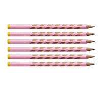 EASYgraph Matita Ergonomica triangolare per Mancini Rosa Pastel Confezione da 6