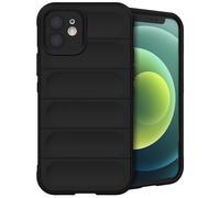 IMOSHION EasyGrip Backcover Cover per Apple iPhone 12, Nero