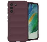 IMOSHION EasyGrip Backcover Cover per Samsung Samsung Galaxy S21 FE, Aubergine