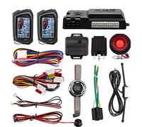 EASYGUARD EC207-M9-SR - Kit di allarme per auto a 2 vie con display LCD Pager e pulsante di avviamento, timer remoto del motore, avviamento del motore con sirena, CC 12 V