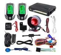 EASYGUARD Sistema di allarme auto a 2 vie EC204 con ingresso keyless passivo PKEE, display LCD ricaricabile e avviso di scossa DC12V