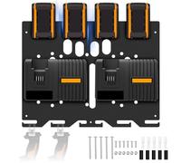 Easyhomie Supporto da parete per batterie Worx e caricabatterie, ideale per officina e garage (per batterie da 20 V, WA3867, WA3880, WA3860, caricabatterie doppio WA3883)
