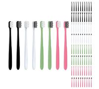 EasyHonor Spazzolino da denti extra morbido per gengive sensibili, spazzolino manuale micro-nano con 20000 setole morbide per donne incinte, anziani, parentesi graffe e recessioni gengivali. (80