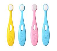 EasyHonor Spazzolino da denti per bambini e bambini da 1 a 3 anni, spazzolino extra morbido con 10000 setole morbide per la cura delle gengive del bambino. (4 pezzi)