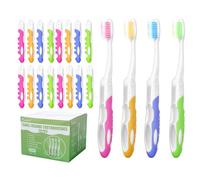 EasyHonor Spazzolino da denti pieghevole, morbido, portatile, formato da viaggio, confezionato singolarmente per campeggio, scuola, articoli per la casa (20 pezzi)