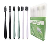 EasyHonor - Spazzolino da denti ultra morbido per gengive sensibili, manuale, con 20.000 setole finissime morbide, donne incinte, anziani, recessione gengivale, proteggere le delicate (6 pezzi, grigie