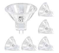 EASYIVY Lampadina Alogena MR11 GU4 12V 10W, Diametro 35 mm Faretti Alogeni Dimmerabile MR11 Lampada Riflettore per Illuminazione da Incasso, Bianco Caldo 2700K, Confezione da 6