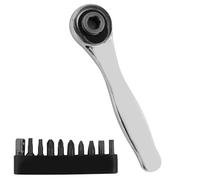 EASYKEENECOM 1 cacciavite a cricchetto da 1/4 pollici, cacciavite a cricchetto a 72 denti, chiave a bussola esagonale da 1/4, accessorio a cricchetto per punti stretti