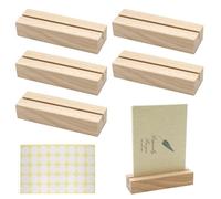 EASYKEENECOM Portacarte in legno, 5 pezzi, con adesivo double face, per matrimoni, ristoranti, banchetti e feste