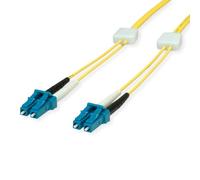 EasyLan Cavo patch LED fibra ottica duplex 9/125µm OS2, LC/LC, giallo, 3 m