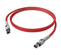 EasyLan VarioBoot - Cavo patch Cat.6A, S/FTP, 0,5 m, colore: Rosso