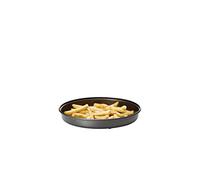 Easylife - Padella antiaderente per microonde, 25 cm, per patatine frittate, pancetta e pizza, lavabile in lavastoviglie, colore nero