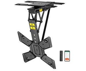 EasyLife - Supporto da Soffitto Per TV Elettrico, Girevole e Inclinabile, Integrazione Smart Home, da 23 a 65 Pollici, Supporto VESA Fino a 400×400 per TV LCD/OLED, Monitor, Display - Nero