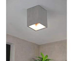 Easylight Lampada da soffitto per interni Bold rettangolare grigio stile moderno industrial in cemento GU10 L:9cm faretto ideale per cucina corridoio