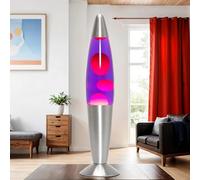 Easylight Lampada lavica 36 cm rosso viola Timmy, lampada decorativa retrò, G9 25 W con interruttore a cavo, idea regalo di Natale, lampadina inclusa, mini lampada lavica rosso viola