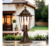 Easylight Lampioncino da giardino Paris elegante piantana nero bronzo stile antico rustico E27 impermeabile IP44 illuminazione per giardino, terrazzo e cortile