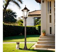 Easylight Lampione da esterno Bristol II vintage stile rustico bronzo anticato, 113 cm, impermeabile IP44, E27 per viale di ingresso, portone e terrazzo