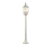 Easylight Lampione da giardino Brest stile rustico elegante color bianco E27 H:110 cm ideale per esterni cortile terrazzo