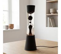 Easylight Licht-Erlebnisse Lavalamp Sandro lampada lava elegante transparente con effetto magma cera nera lampadina 39 cm G9 incl. ideale per camera da letto soggiorno