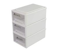 Easymanie 6 L Cassettiera Impilabile, Set da 3 Cassettiere di Stoccaggio in Plastica
