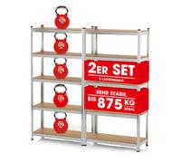 EASYmaxx 2 in 1 scaffale per carichi pesanti e banco da lavoro, 180 x 90 x 40...