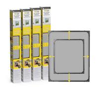 EASYmaxx Insect Protect | zanzariera telescopica | zanzariera per finestre | con telaio premontato | zanzariera estensibile | rete integrata | antracite | set da 4