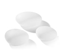 EASYmaxx Set di 3 pezzi di pietra solare decorativa | Lampada da giardino con illuminazione a LED a cambiamento di colore | Lampada da giardino moderna | Telecomando | Effetti luminosi magnifici |