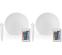 EASYmaxx Luce solare a LED con cambio di colore | Luce decorativa da giardino | Bellissimi effetti luminosi con sensore di luce diurna In & Outdoor | Resistente alle intemperie IP67, sfera 30 cm