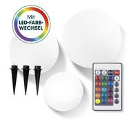 EASYmaxx Luci Solari da Giardino Set di 3 Sfere 20 30 40 cm Luce LED Lapmpe Luce