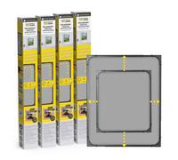 EASYmaxx Insect Protect | zanzariera telescopica | zanzariera per finestre | con telaio premontato | zanzariera estensibile | rete integrata | antracite | set da 4