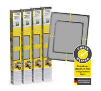 EASYmaxx Magic Fit Zanzariera Per Finestra Set Da 4 Reti Antimosche
