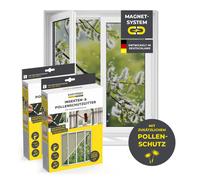 EASYmaxx Insect Protect zanzariera e antipolline | con attacco magnetico | zanzariera per finestre | zanzariera antipolline | per finestre fino a 130 x 150 cm [set di 2]