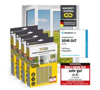 EASYmaxx Protezione Insetti Finestra Set Da 4 150x130 Zanzariere