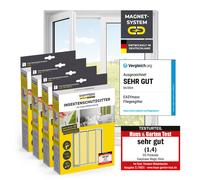 EASYmaxx Protezione Insetti Finestra Set Da 4 150x130 Zanzariere