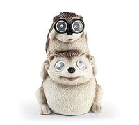 EASYmaxx riccio solare a LED con binocolo | Senza fili con sensore automatico di luce diurna | Robusto | In pietra artificiale | Decorativo per giardino, balcone | Durata luce 8h [classe energetica A]