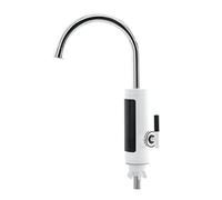 EASYmaxx Rubinetto per acqua calda e fredda con scaldabagno istantaneo | Con display digitale della temperatura a LED | Ideale per officina, garage, campeggio, giardino e patio | Facile da installare