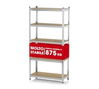 Easymaxx Scaffale Carico Pesante Banco Lavoro 180x90x40cm 875kg Portata Cantina