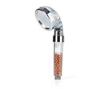 EASYmaxx Soffione doccia Wellness con perle minerali e 3 modalità di getto d'acqua, risparmia il 30% di acqua con circa il 50% di pressione dell'acqua in più | 344 microugelli, funzione di filtro