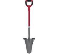 EASYmaxx - Vanga con sega, Vanga e sega per radici, Grigio/Rosso, Risparmio energetico e ergonomicamente progettata, Vanga con sega 114 cm con bordo antiscivolo per i piedi, Vanga da giardiniere con