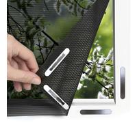 EASYmaxx Zanzariera antipolline per finestre con Magic Click | Tagliata su misura per tutte le finestre fino a 110 x 130 cm | Facile installazione con 12 magneti - senza forare o avvitare [Nero]