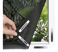 EASYmaxx Zanzariera antipolline per finestre con Magic Click | Tagliata su misura per tutte le finestre fino a 150 x 180 cm | Facile installazione con 12 magneti - senza forare o avvitare [Nero]