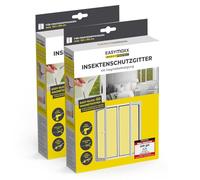 EASYmaxx Zanzariera per finestre con Magic Click | Tagliata individualmente su misura per tutte le finestre fino a 150 x 130 cm | Facile installazione con 12 magneti - senza forare o avvitare 2 Pezzi