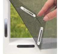 EASYmaxx Zanzariera per finestre con Magic Click | Tagliata individualmente su misura per tutte le finestre fino a 150 x 130 cm | Facile installazione con 12 magneti - senza forare o avvitare [Nero]